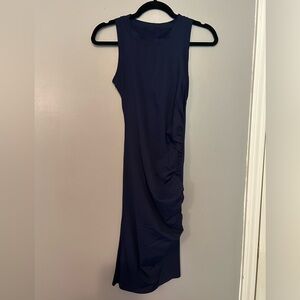 Hylete Navy Sleeveless Rouched Dress- S